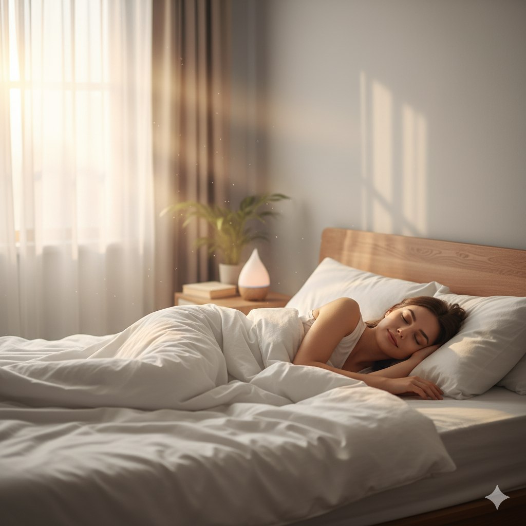 Peaceful sleeping person