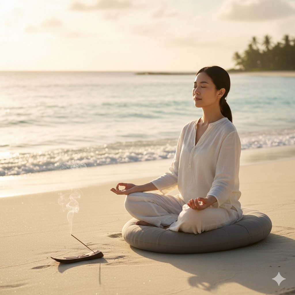 Peaceful nature scene for stress reduction