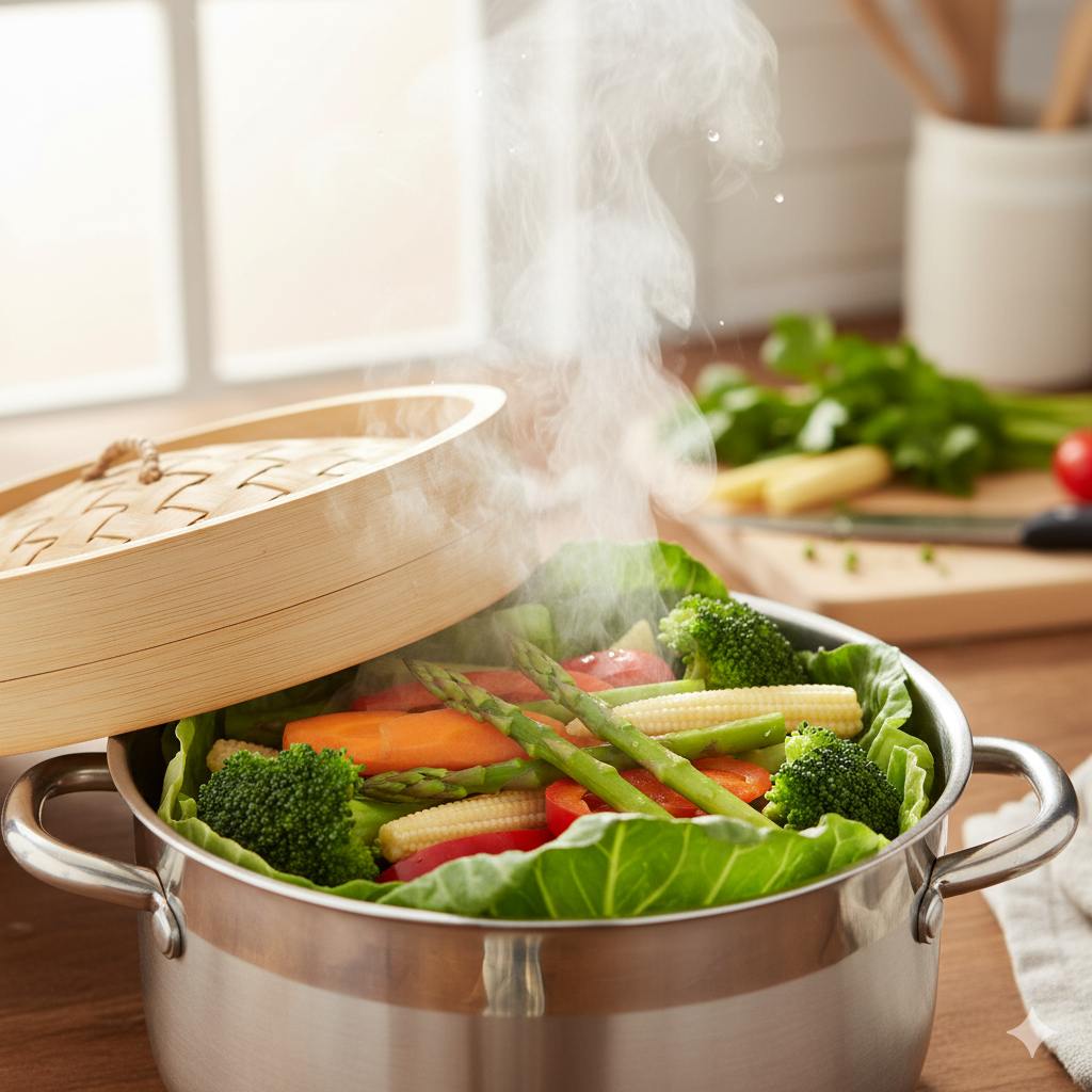 Steaming vegetables